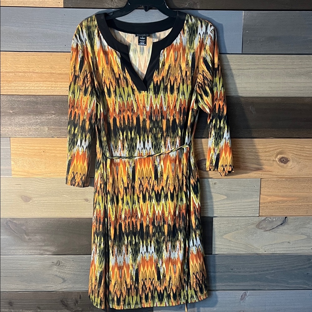 Soho Vibrant Multicolor Long Sleeve Dress